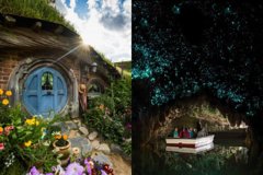 Hobbiton Movie Set and Waitomo Glowworm Caves Day Trip from Auckland